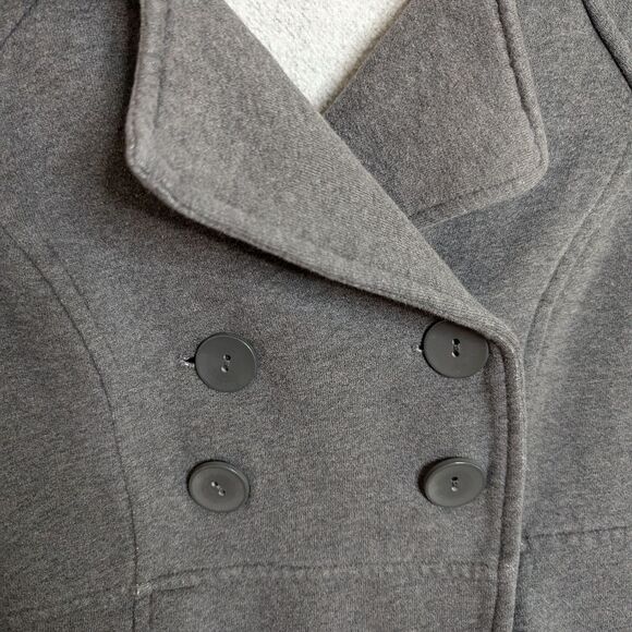Gap gray sweatshirt short peacoat - Picture 2 of 8